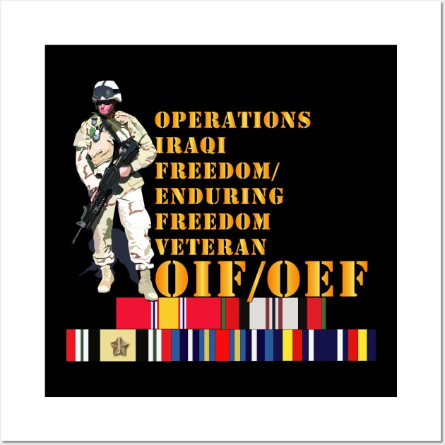 Soldier - OIF-OEF w SVC Ribbons Wall Art by twix123844